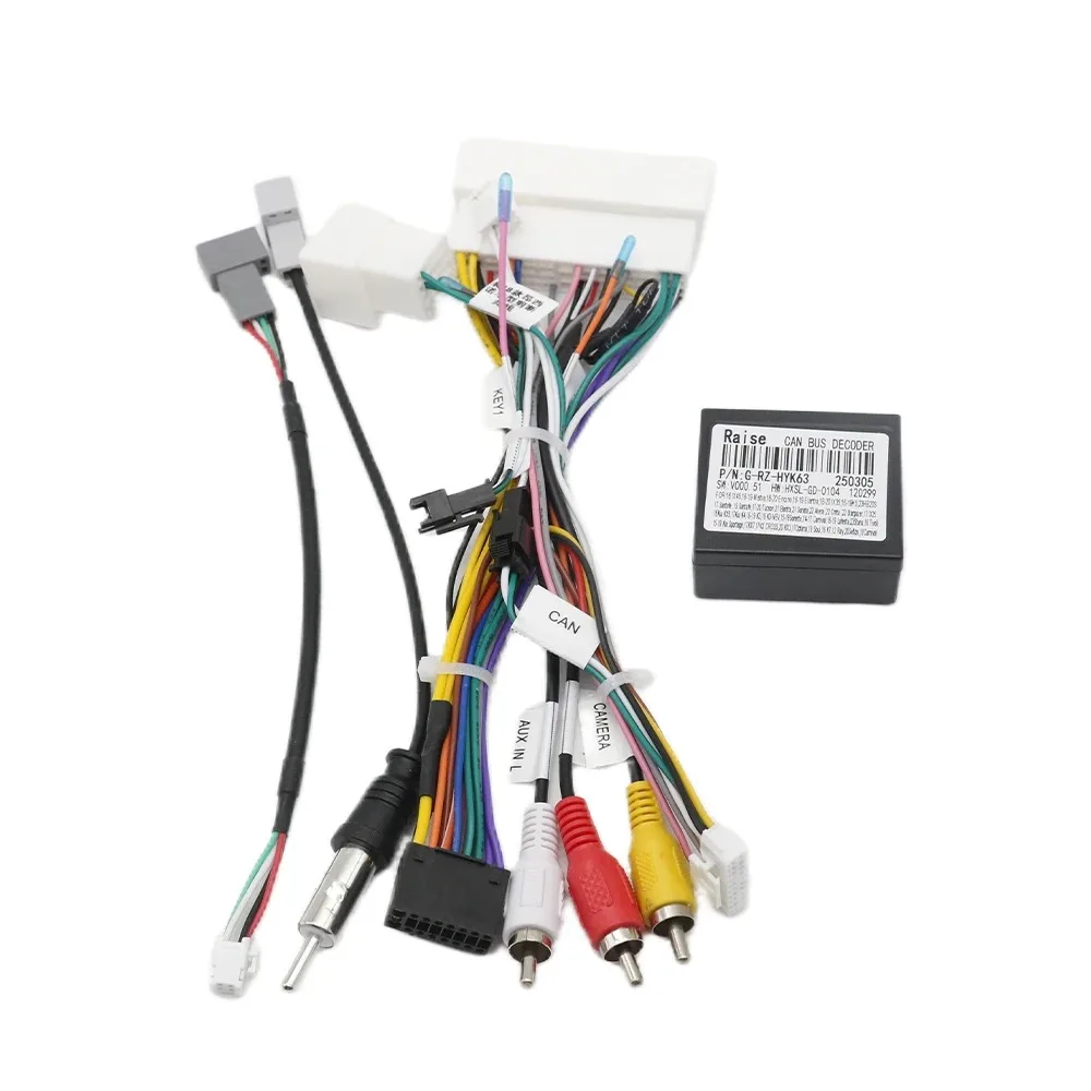 

Автомобильный кабель Android-адаптер CAN-шины, жгут проводов, 16-контактный разъем для Hyundai Tucson Elantra Ix35 Ix45 Kia Sportage K3 K5