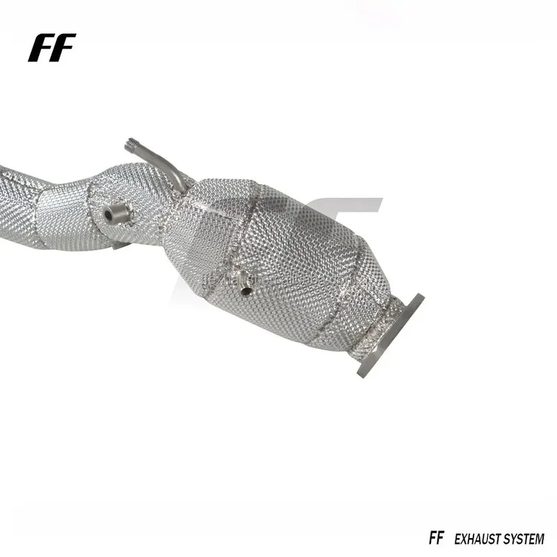 SS304 Header Exhaust Pipe for Porsche 718 Cayman GT4 RS 4.0L OPF Catalyst Mid Pipe Performance Upgrade