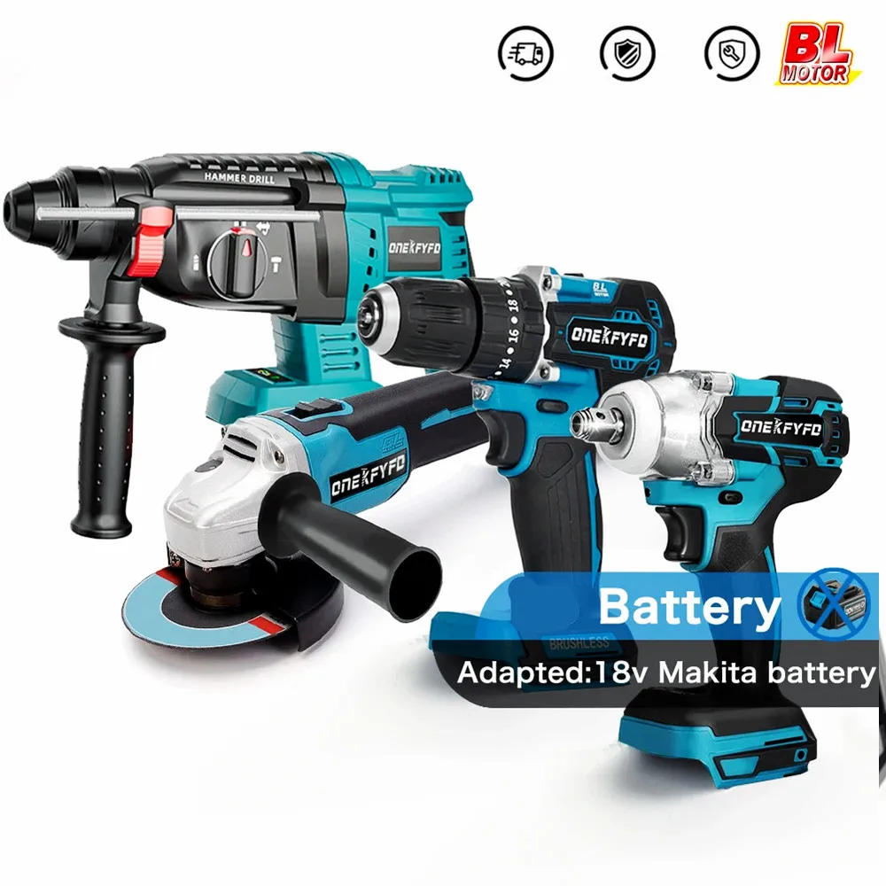 Factory Cheap Wholesale  Tools Kit Battery Power Tools Set 18V Cordless Impact Drill Electric Power Tools