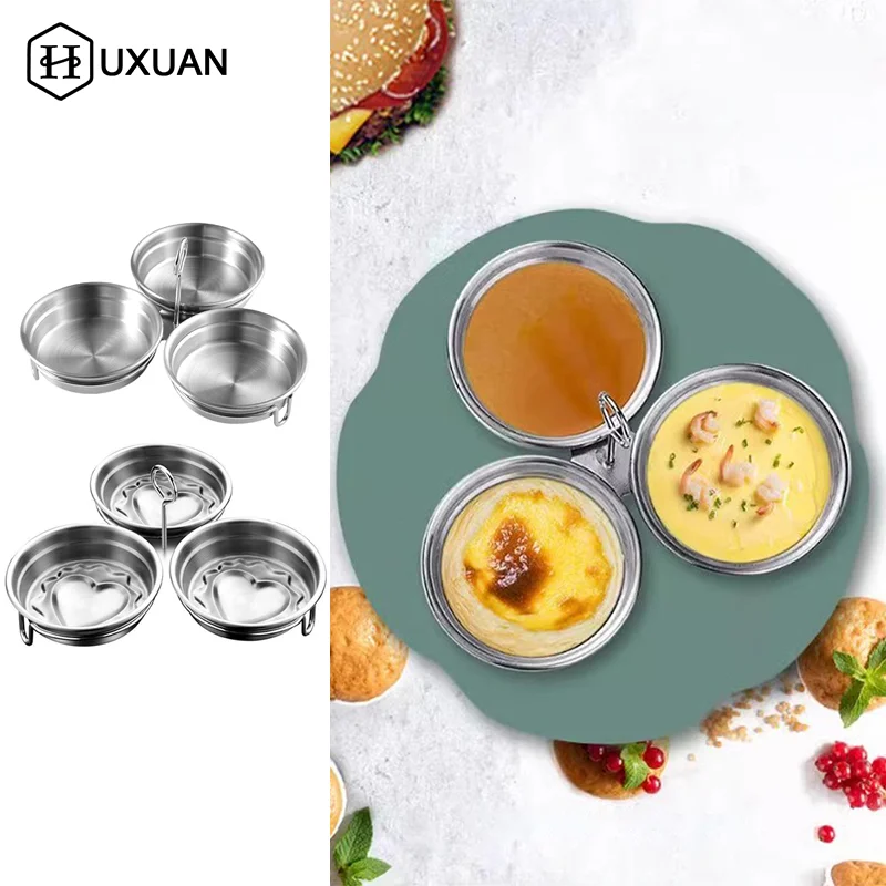 Stainless Steel Egg Poacher Poaching Pan Mould Omelette Egg Steamer Steamed Egges Mold Hoousehold Kitchen Cooking Tool Gadget
