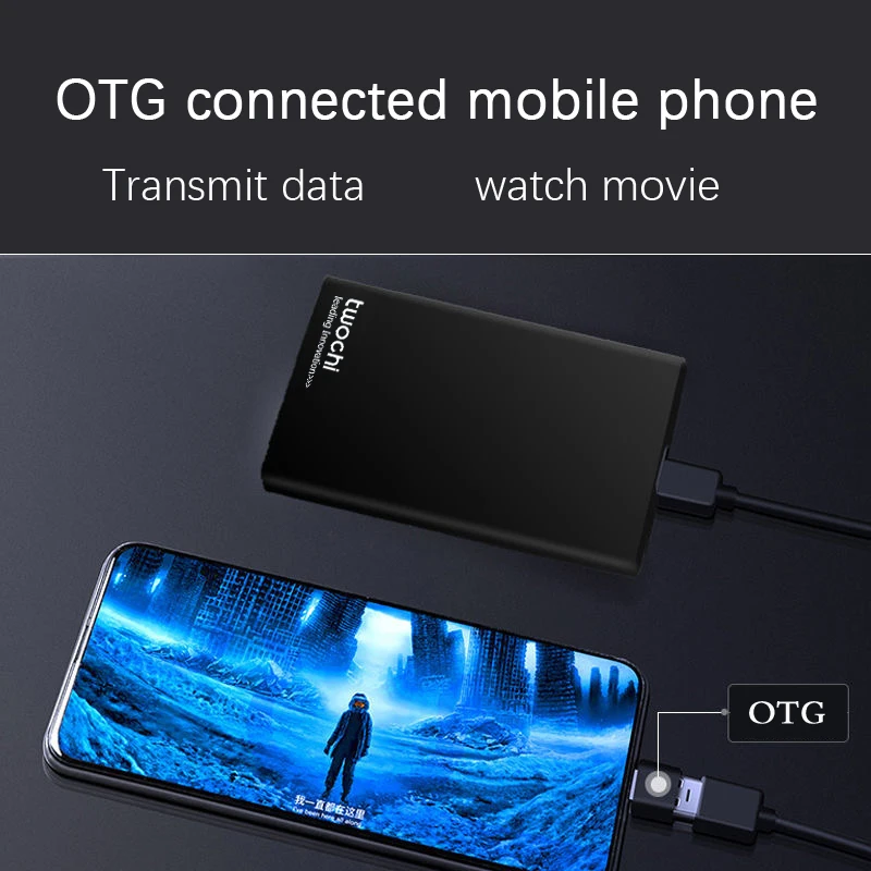 TWOCHI ''2TB 1TB 500GB 320GB 160GB Super External Hard Drive Disk USB3.0 Storage For PC, Mac,PS5, XBOX, PS4,TV 4 Color HD HDD