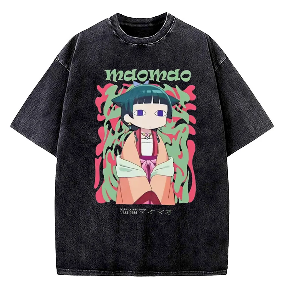 the Apothecary Diaries cotton Vintage Washed t shirt teen Pastel Pop Culture Comfortable Grunge korean clothes 2000s Y2k Punk