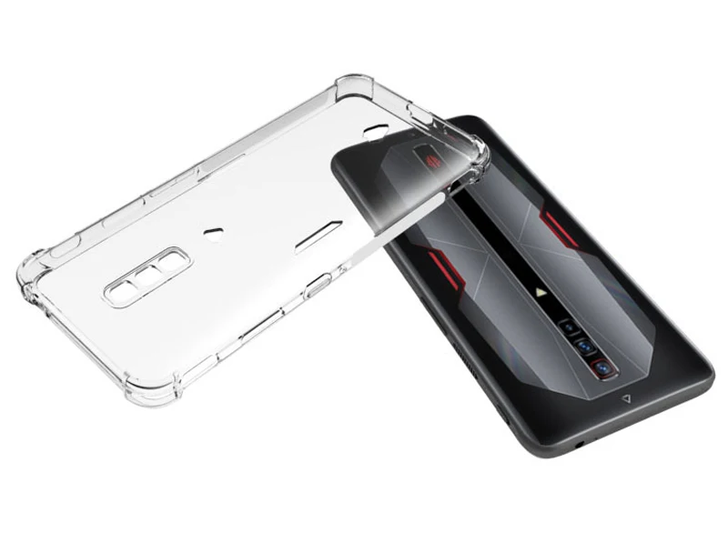 حافظة ZTE Nubia Red Magic 6 NX669J وسادة هوائية شفافة وسادة هوائية مقاومة للصدمات من السيليكون غطاء خلفي من البولي يوريثان لهاتف ZTE Nubia Red Magic 6 Pro
