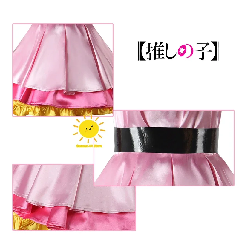 Anime hoshino ai cosplay oshi no ko cosplay kostüme uniform lolita kleid hoshino ai lila perücke halloween party cos frauen mädchen