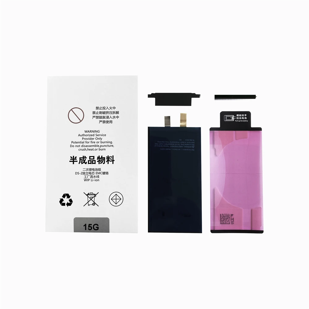 2pcs/lot Battery Cell No Flex Cable for iPhone 15 14 13 12 11 XS Max Battery Replacement Refurbish Repair Parts JCID Q1 Tester