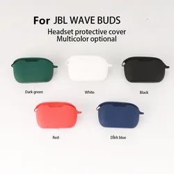 For JBL Wave Buds Case Solid Color Earphone Cover Fundas Shell Soft Shockproof Silicone Hearphone Accessories