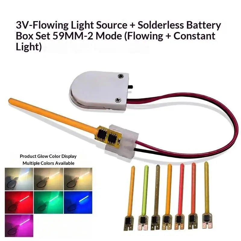 3V 59MM Flowing Water COB LED Filament Light Diode Parts with Buckle for Handmade Gift Lamp Production