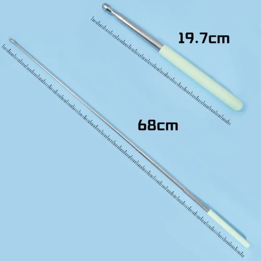 High Quality Stainless Steel Touch Screen Pen 68MM Telescopic Rod Teaching Pointer Teaching Stick School Office Supplies