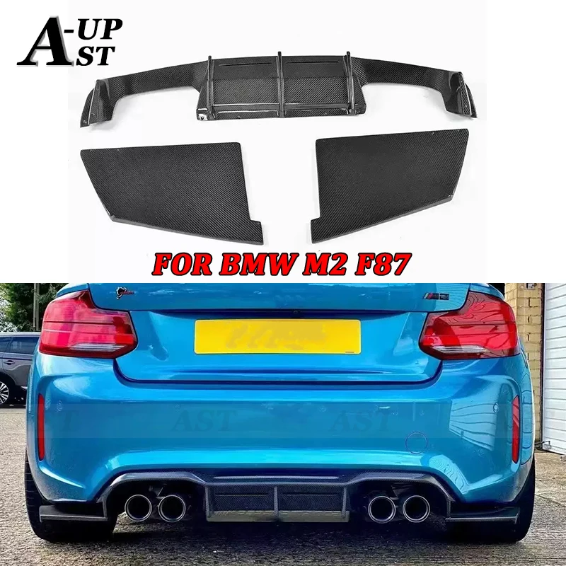 Carbon Fiber MTC Style Back Lip For BMW M2 F87 M2C Rear Bumper Diffuser Rear Lip Spoiler Splitter Shunt body kit Car Accessories