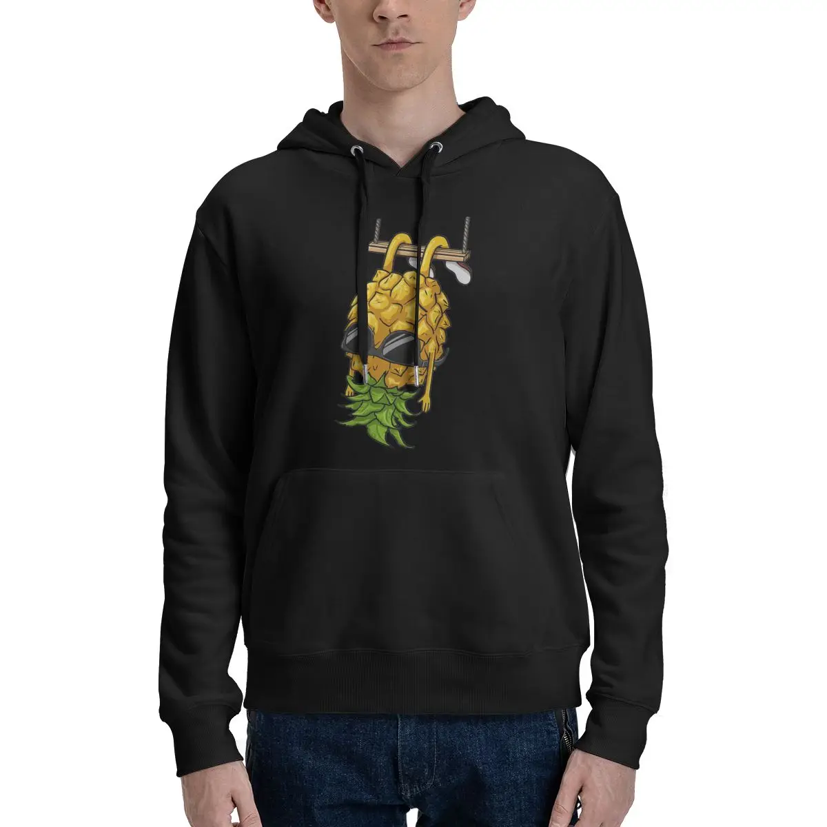 2024 Swingins Cartoon Swinger Upside Down Pineapple Gear Essential Men's Hoodie Applicable to Spring and winter festivals hoodie