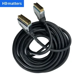 Long Scart to Scart cable 10M 3M 1.5M Scart RGB cable Euro Scart male to male Scart cord cable for TV DVD STB Monitor