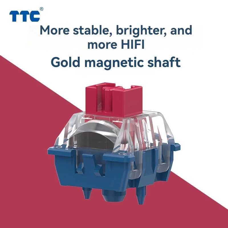 

TTC Golden Magnetic Switch Side Mounted Magnet High-speed Rail Integrated Structure Keyboard Shaft Switch ROG Accessories DIY