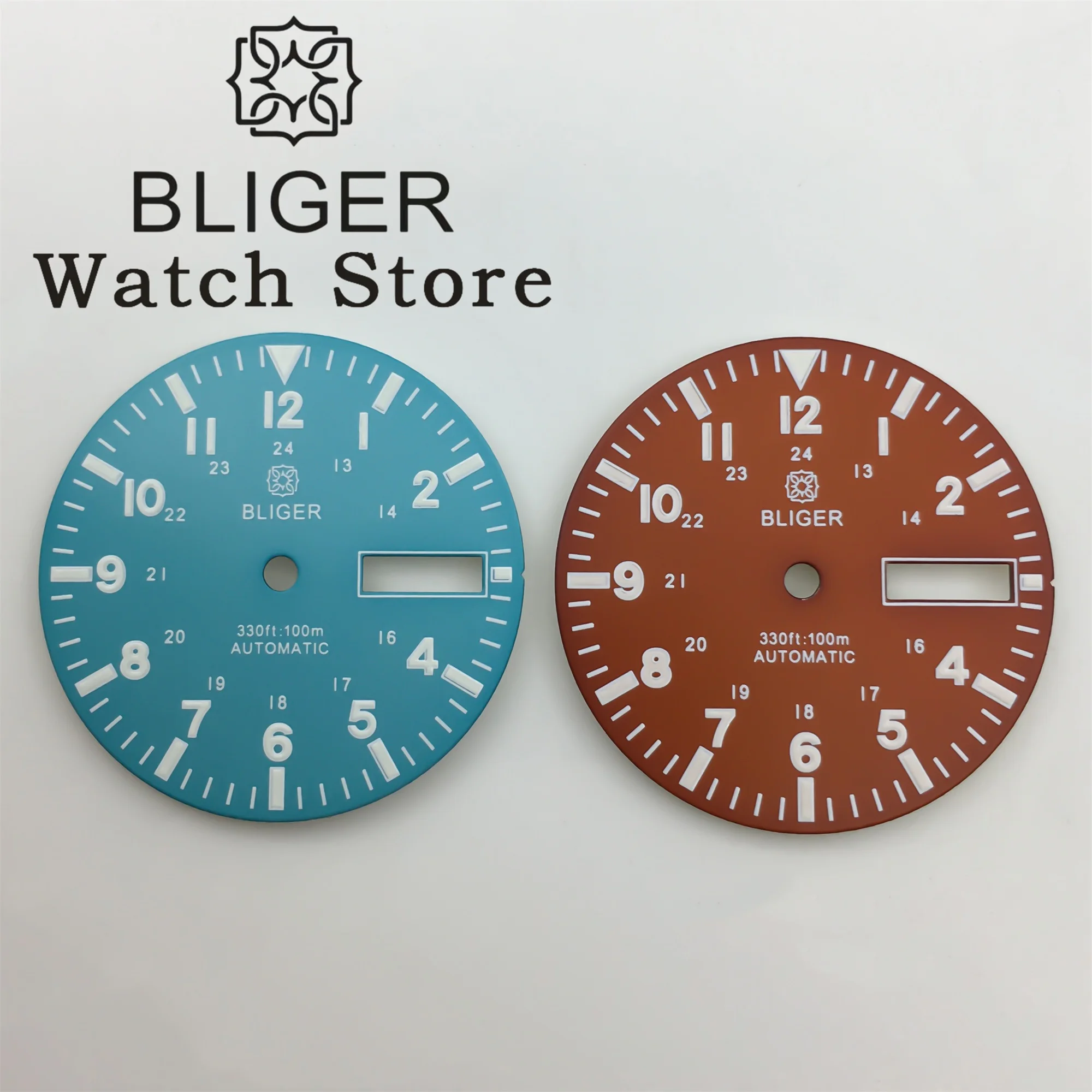 BLIGER NH36 Watch Dial 28.8mm Week date window Dial Green Luminous Watch Face Modified Watch Accessories Fit NH36 movements - Image 3