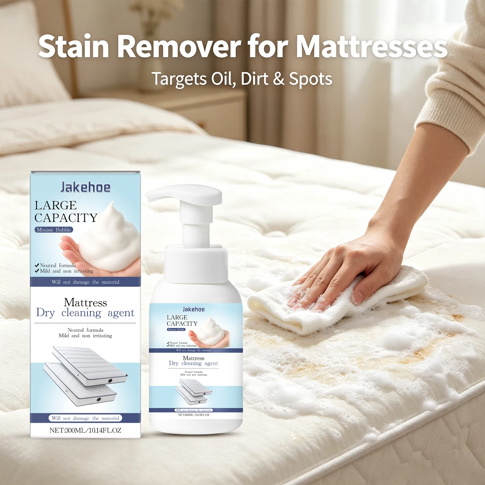 Powerful Mattress Stain Remover Eliminating Coffee Red Wine Urine Stains Fabric Sofa Dry Cleaning Foam Multi-function Detergent