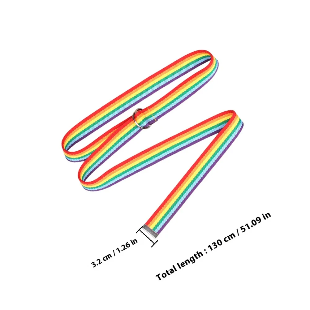 2Pcs Rainbow Stripe Weaving Waist Belt for Women D-Ring Design Adjustable Wide Waistband Trendy Belts for Jeans Dresses Wrap