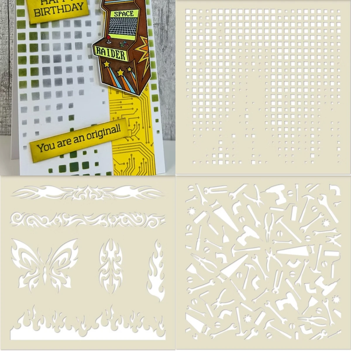 2025 New Badminton Racket and Ball Stamp Set Stencil For Craft Embossing Make Paper Greeting Card Making Template DIY Handmade