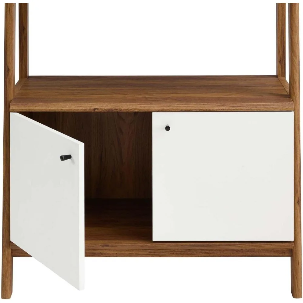 Bixby Display Case, 33" Bookshelf, Walnut White