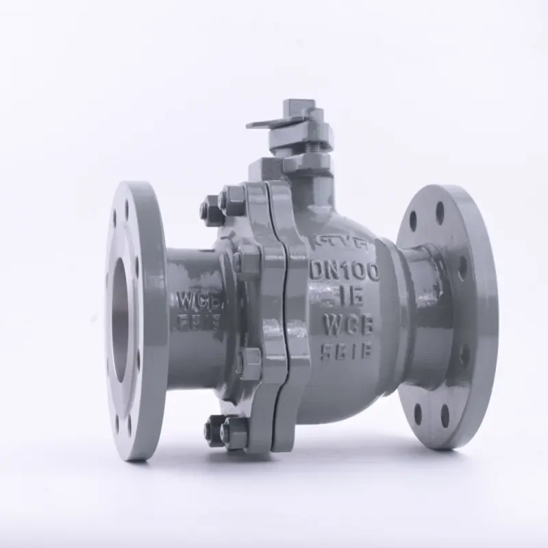 China Manufacturer Direct Sales 2PCS Manual Power Carbon Steel Flange Ball Valve OEM Available