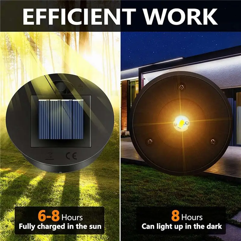 ABRE-10 Pack Replacement Solar Light Parts(Top Size 2.76 Inches, Bottom Size 2.36 Inches),7 Lumens Warm White LED Waterproof