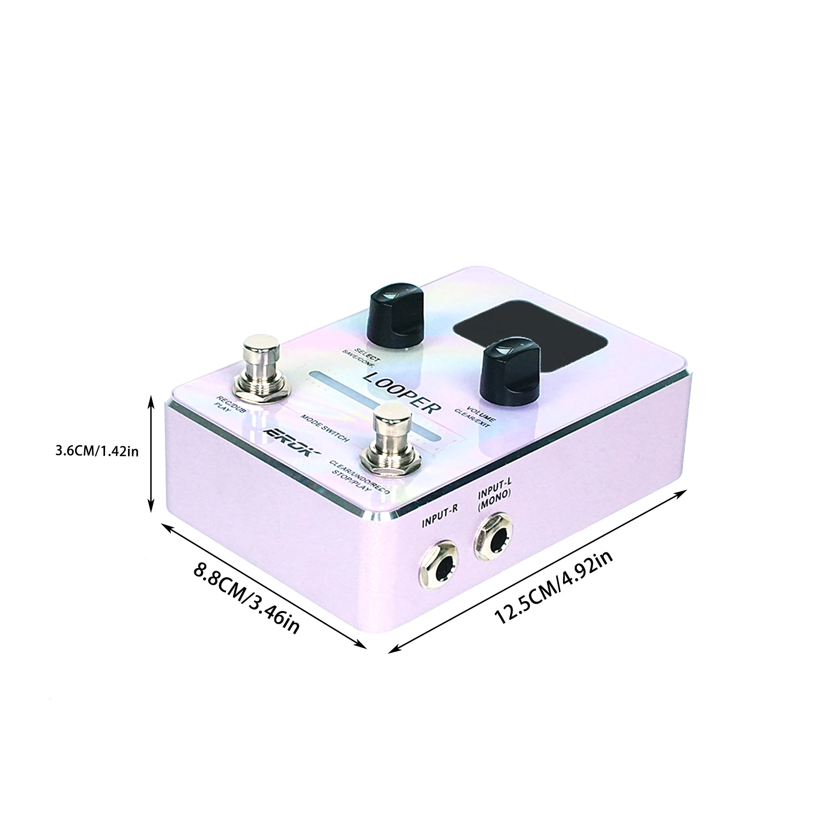 EROK Looper Guitar Pedal, with 40 Slots 160 Mins Looping Time, Stereo Guitar Loop Pedals with Screen for Electric Guitar/Bass
