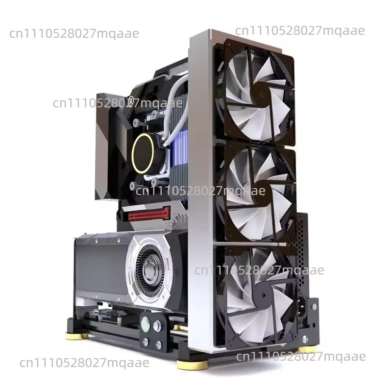 All Aluminum Open Chassis, Computer Frame, Support Water Cooling, for Can Install Mini ITX, Support ATX Dual Channel