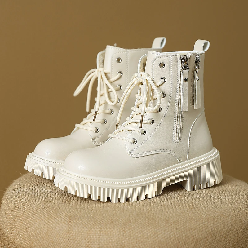 

Retro Solid Colour Ankle Boots Womens Shoes 2025 Autumn Hot Selling Female Casual Shoes Fashion Comfortable Wear Female Footwear