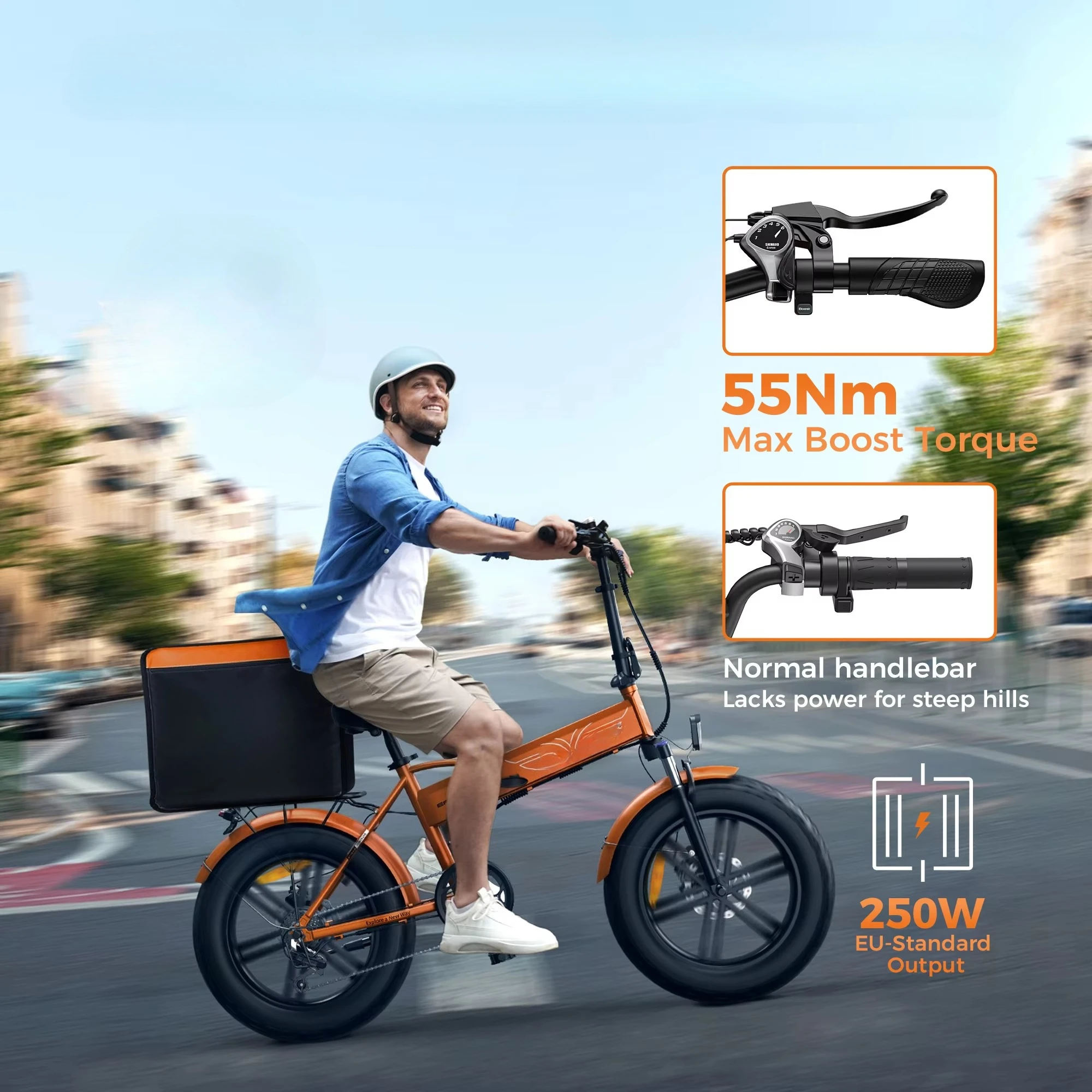 WWE ENGWE EP-2 Boost European Union Warehouse Direct Delivery 250W Electric Bike, Fat Tire Electric Bike, Electric Hybrid Bike F