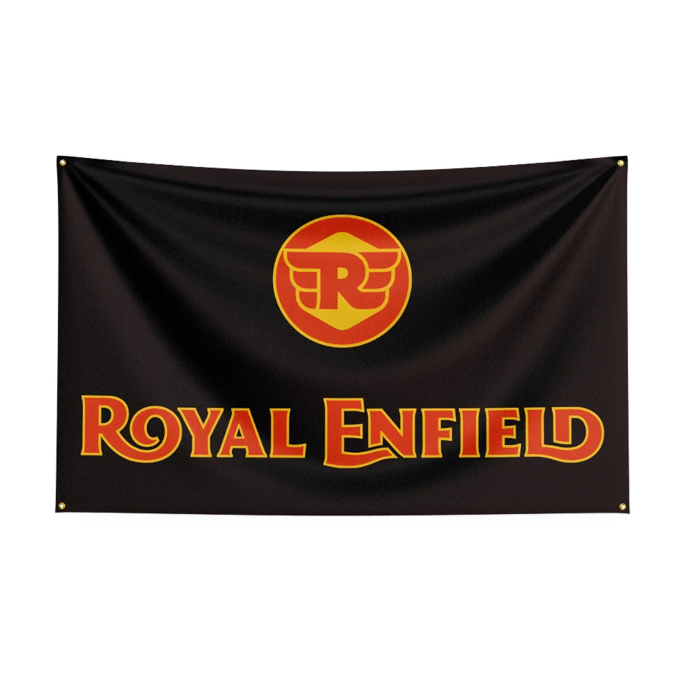 3x5 Ft Royal Enfields Motorcycle Racing Flag Polyester Printed Cars Flags Banner Tapestry for Room Garage Decor