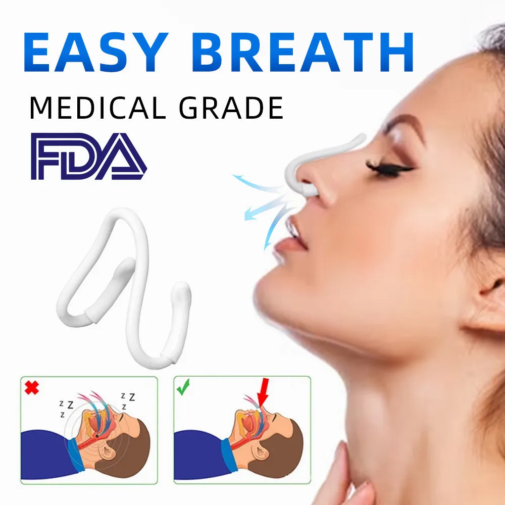 Nasal Dilator For Relieve Snore Silicone Anti Snoring Nose Clip Improve Nose Vent Ease Breathing For Better Sleep Snore Solution