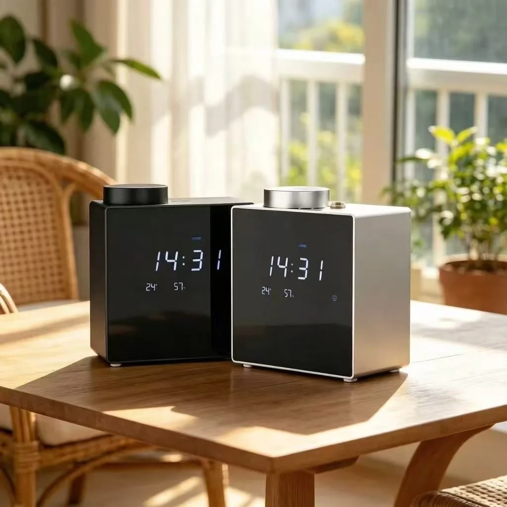 3000 sqft Aluminum clock commercial Smart Waterless Diffuser bluetooth control 200ML cold air scent diffuser with Timer function