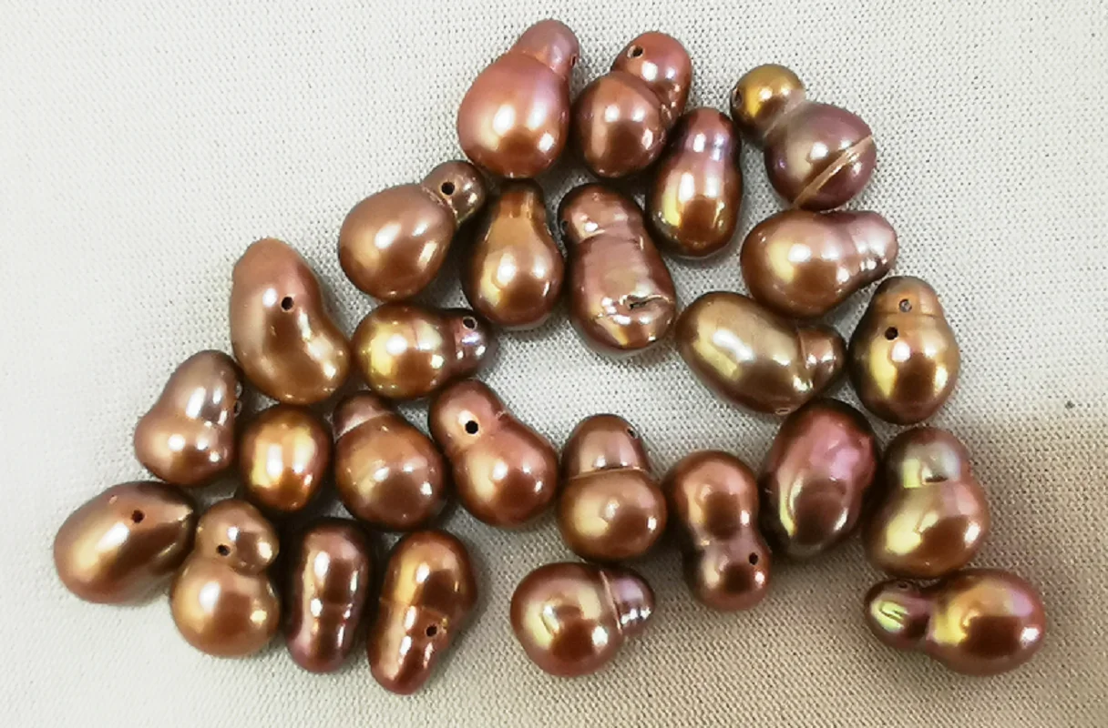 Wholesale 20pcs about 10x6mm Natural  Sea genuine chocolate loose pearl Beads Jewelry  DIY Necklace Bracelet Full Drilled