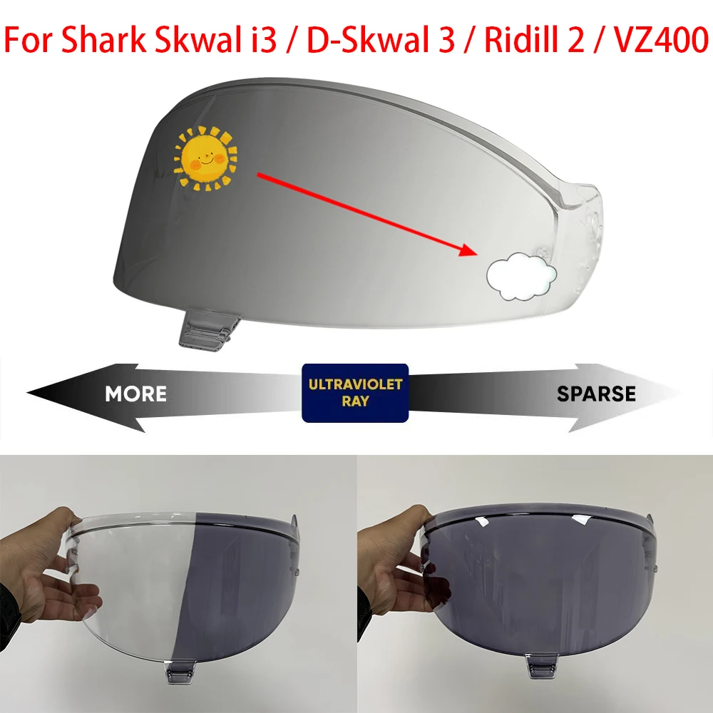 Photochromic Visor For SHARK SPARTAN RS GT PRO Skwal i3 D-Skwal 3 Ridill 2 Race R Pro GP EVO ONE ES GT Helmet Replacement Lens - view 3