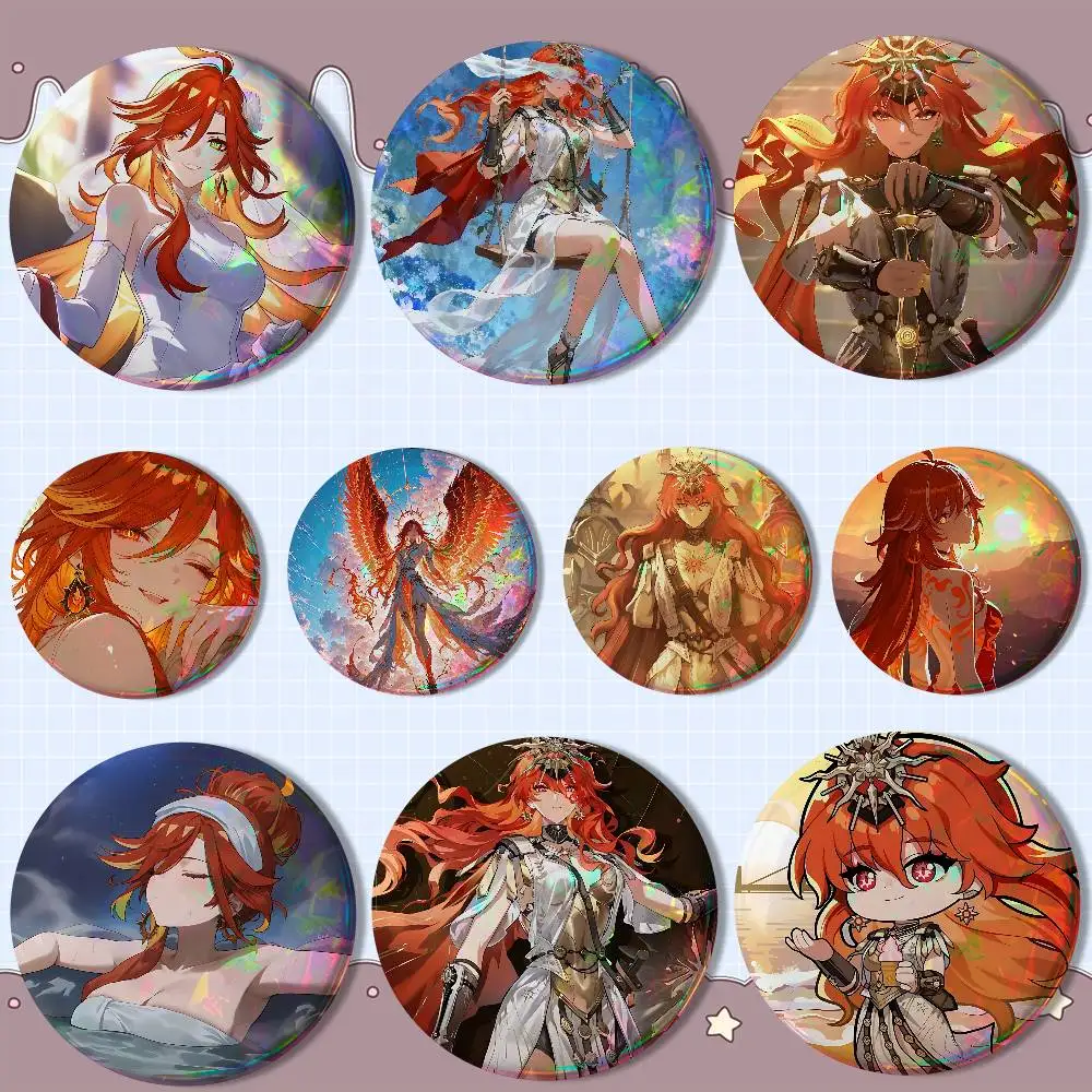 

W-Wuthering Waves A-Augusta Creative Round Badge Button Pin Bag Decor Fans Collection Friends Gift Brooch