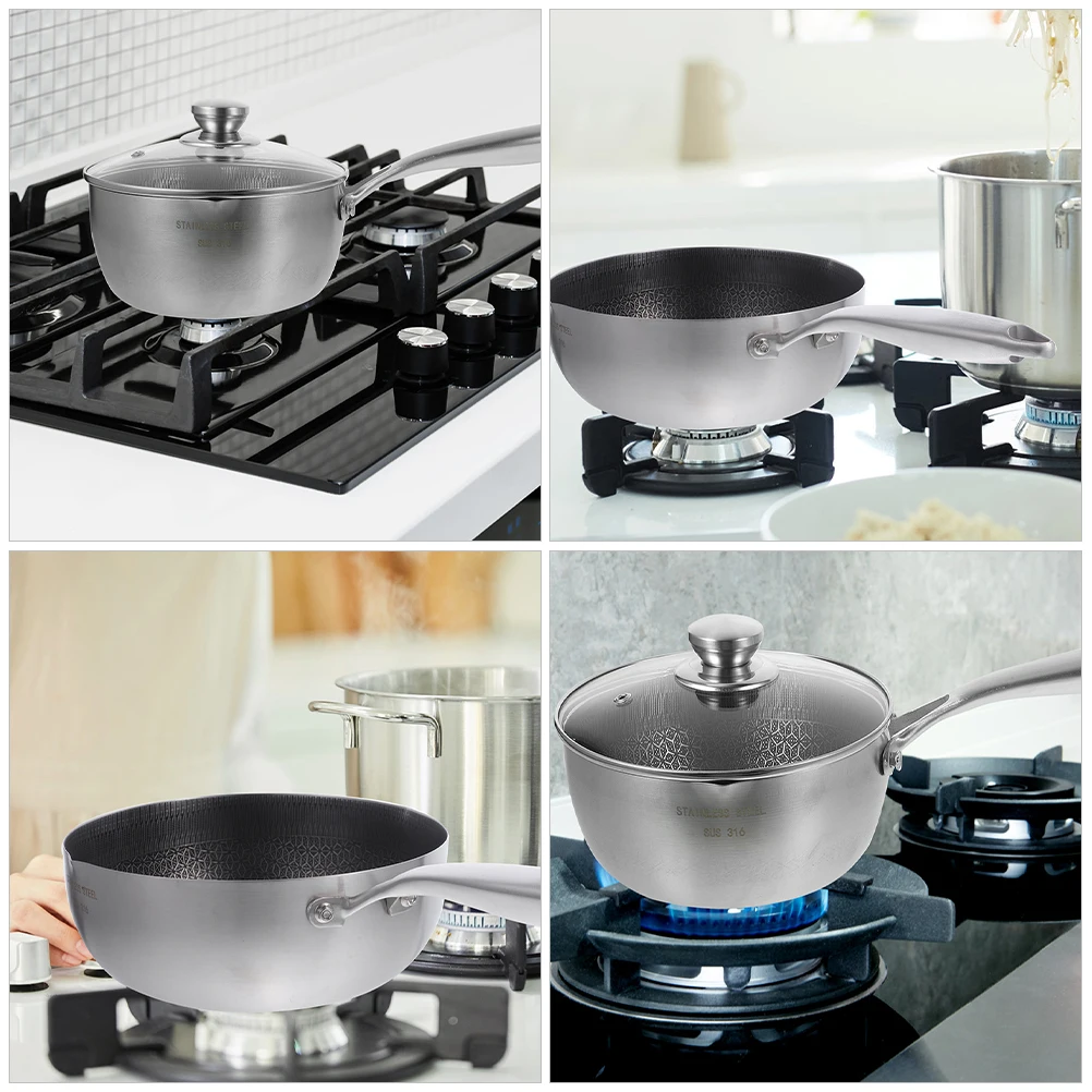 

Stainless Steel Non stick Honeycomb Cooking Pot 304 Metal Saucepan Kitchen Fry Honeycomb Non Stick Pan Egg Strewing Pan