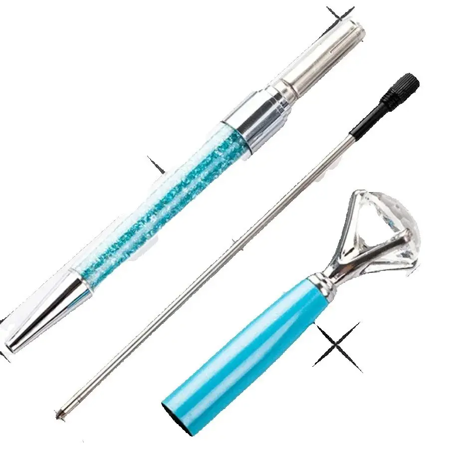 

100pcs Cute Large Crystal Diamond Top Ballpoint Pen 1.0mm Black Ink Ballpen Student Stationery Office Supplies Business Gifts