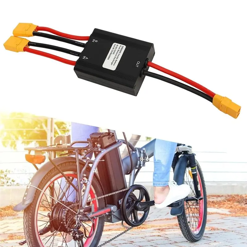 A99I-Dual Battery Discharge Converter Electric For E-Bicycle 20-72V 60A, Simultaneous Connection Adapter For E-Bike Dual Power