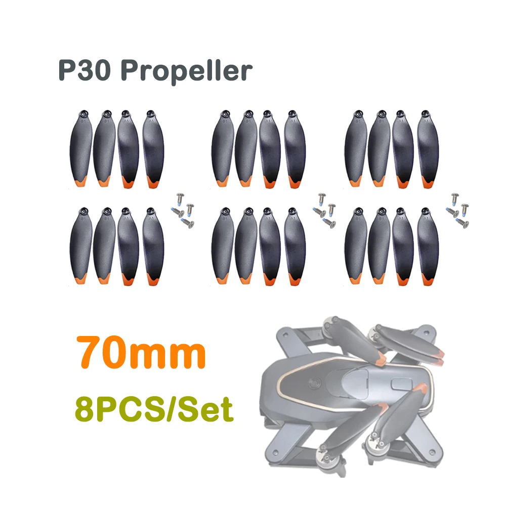 P30 Brushless Dron Propeller Spare Part P30 Blade Maple Leaf Wing Rotor for P30 FPV Helicopter Accessory 70mm Length