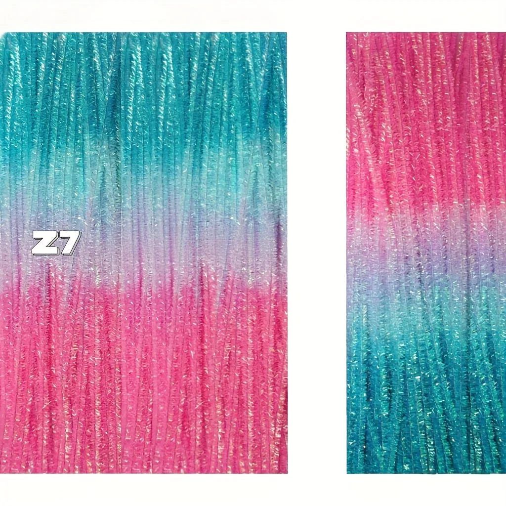 100 starlight gradient pipe cleaners with golden onion gradient and colored striped tops, shiny fuzzy wire sticks for DIY handicrafts, not easy to shed, ideal for DIY handmade bouquets and ornaments, suitable for all kinds of DIY Christmas decorations