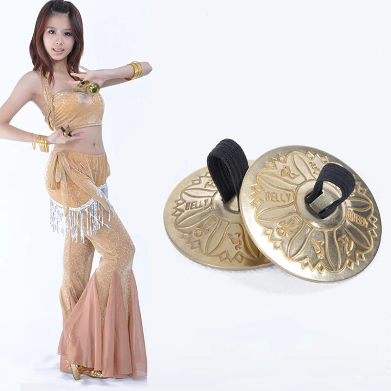 1 Pair Copper Egypt Finger Cymbals Belly Dance Dance wear Decoration Accessories Tribal Dance Finger Pulling Copper Props