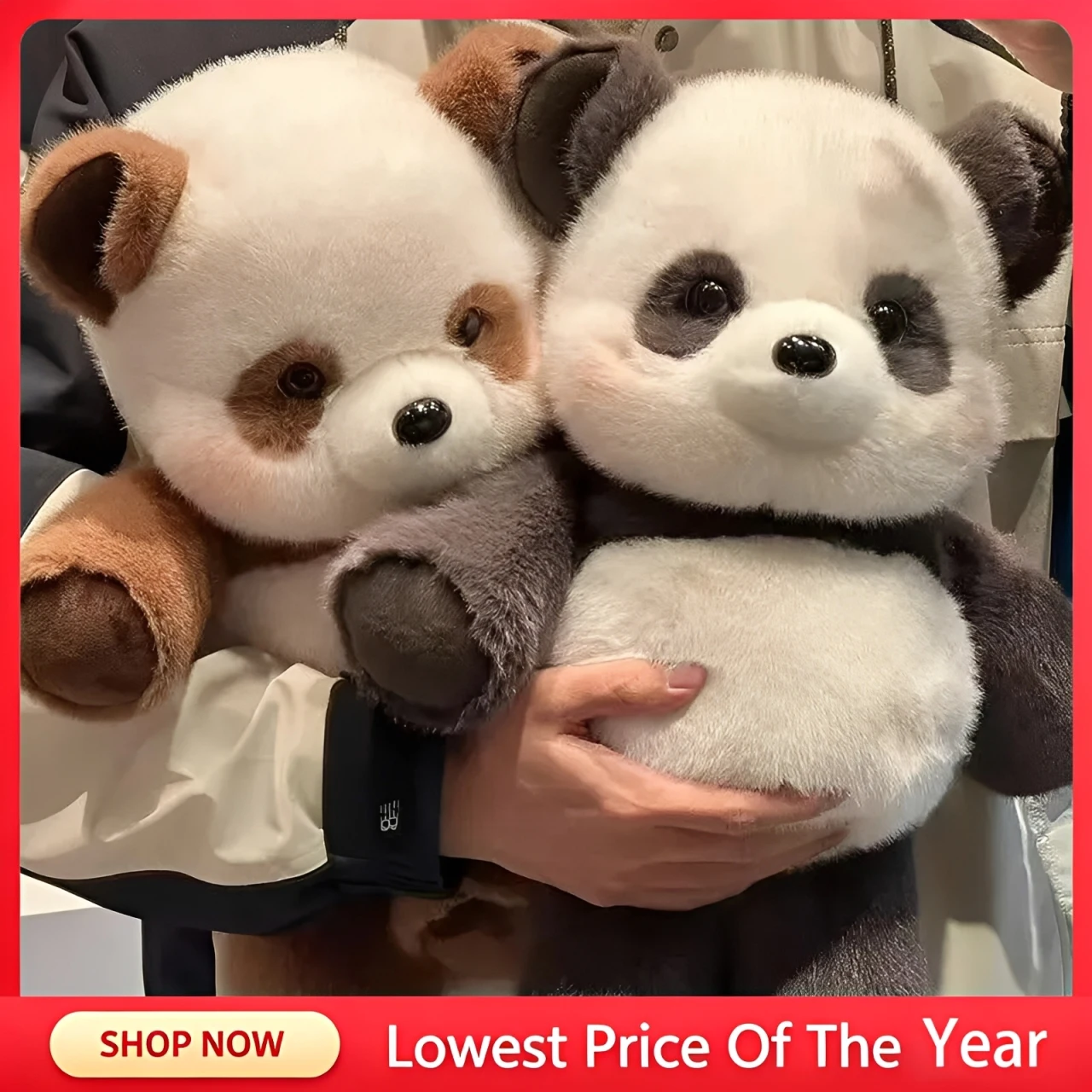 Creative Gift Raccoon Animal Pillow Panda Emotional Support Run Fluffy Soft Animal Lovers Dolls Toys Gifts Christmas Birthday