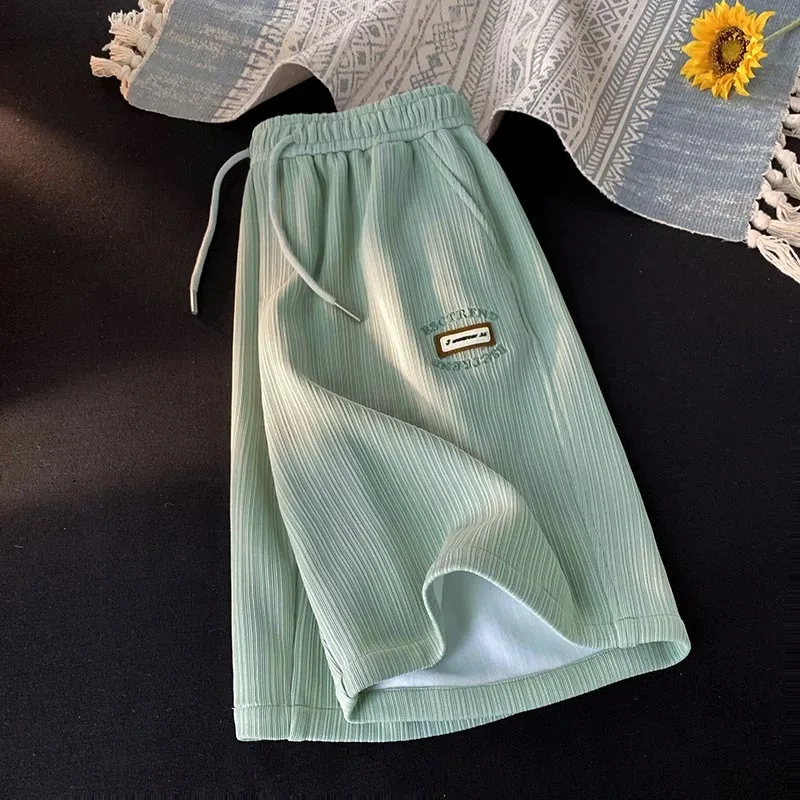 

Ice Silk Men's orts Summer Thin Five-Point Pants Casual Loose Sports Pants Breathable Lightweight Straight Leg Casual orts