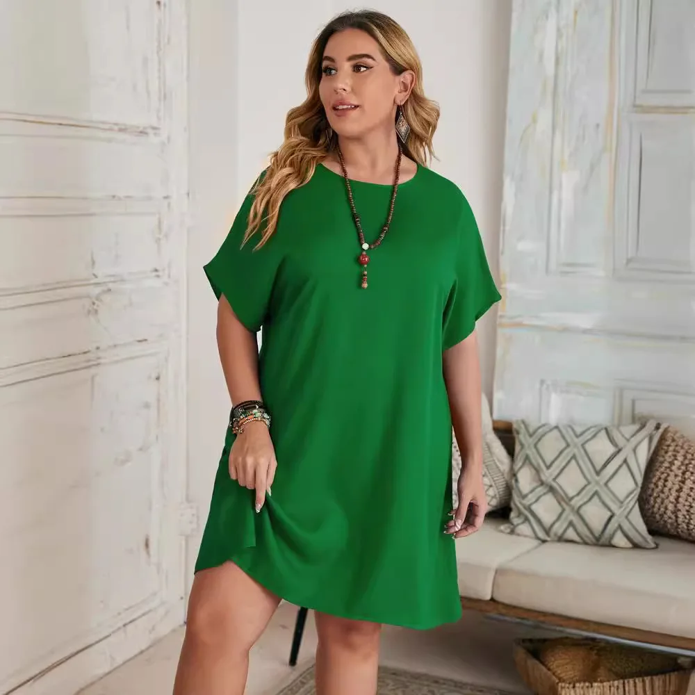 2024 groot formaat dames pure kleur irt kraag Batwing Sve Dr nieuwe collectie grensoverschrijdend onafhankelijk station Dr