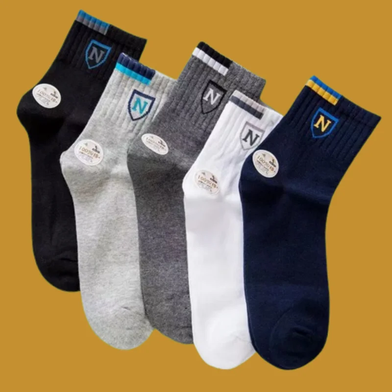 10/20 Pairs Classic Business Simple Casual Sports Men's Mid-Tube Socks Breathable Classic Men Socks Summer Men's Mid-Tube Socks