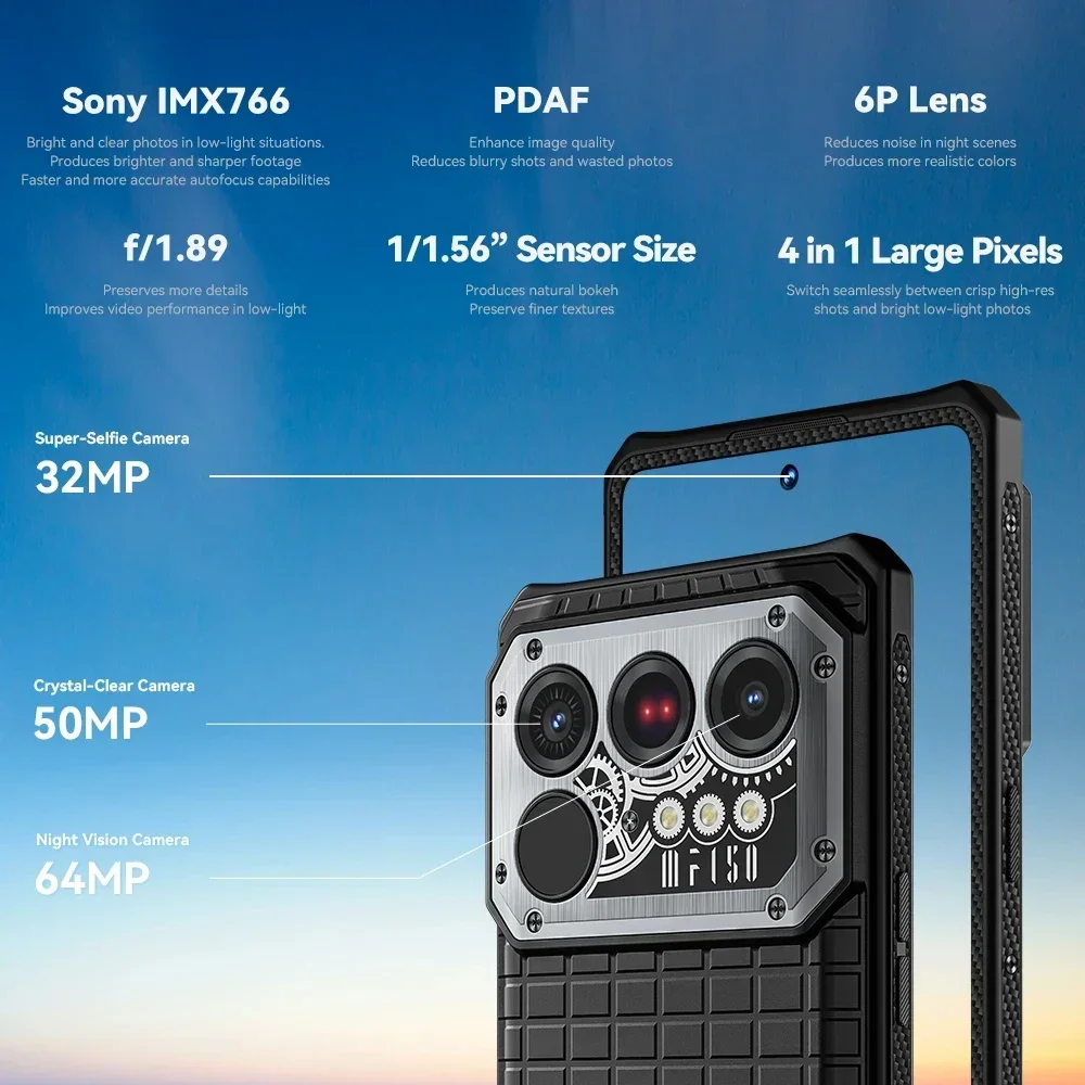 IIIF150 Raptor 5G Rugged Machine 6.78'' 120Hz AMOLED Display 10000mAh 16GB+512GB 50MP UltraThin Rugged Celular Android 14 65W