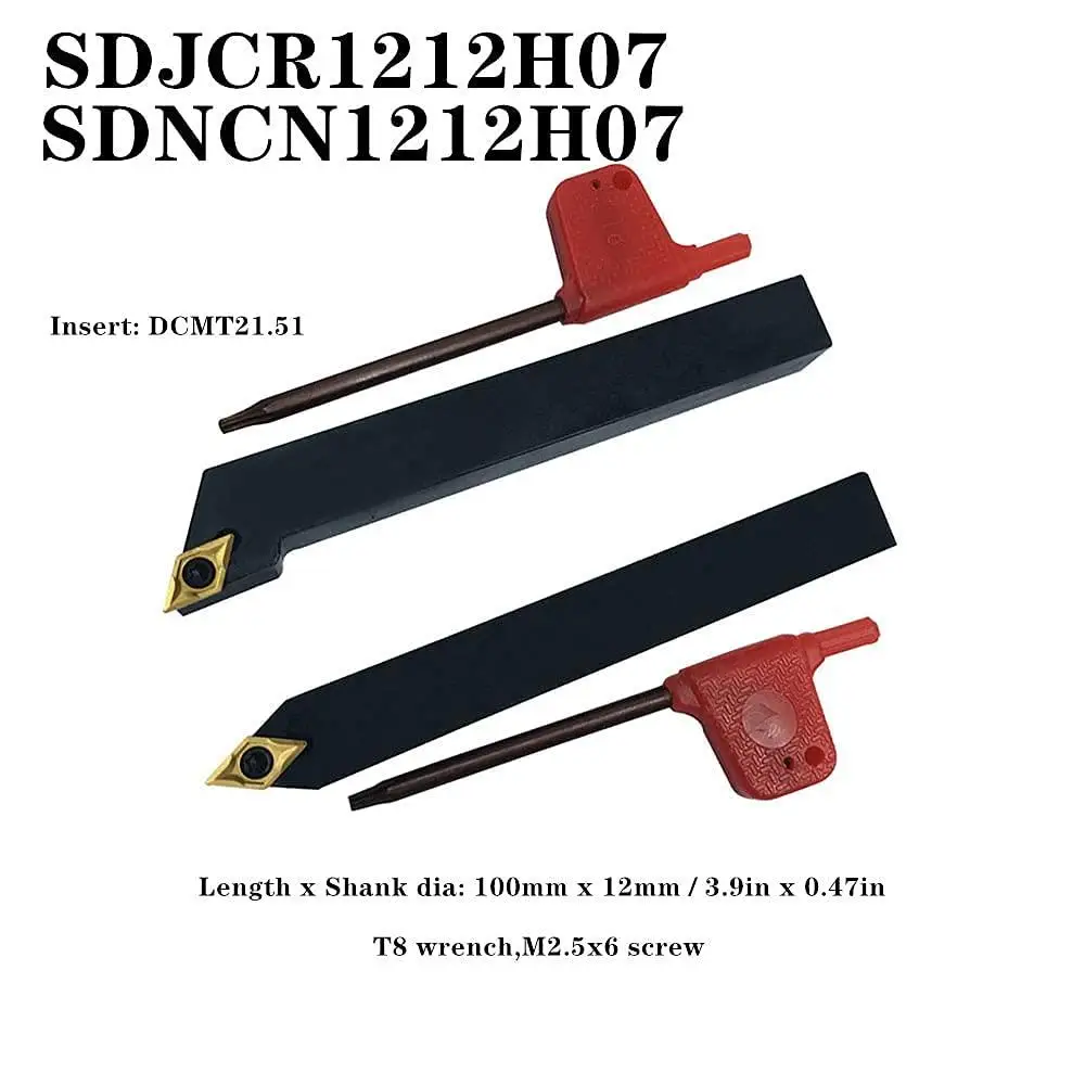 7-Piece Carbide Indexable Lathe Turning Tool Set 1/2'' Shank Metal Holder Grooving Threading Kit Stainless Steel Steel Cutting