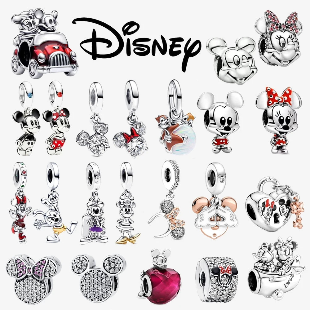 ديزني غرزة ميني دامبو ديدبول 925 فضة استرخى دلايات 925 بلاتا صالح الأصلي خرز سوار مجوهرات هدية لتقوم بها بنفسك #3