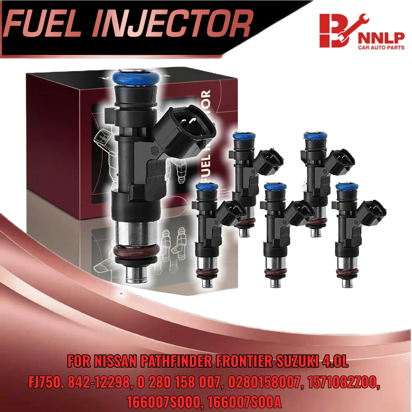

Топливная форсунка для Nissan Frontier Xterra, 6 шт., для Suzuki Equator V6 4.0L 0280158007 166007S00A 842-12298