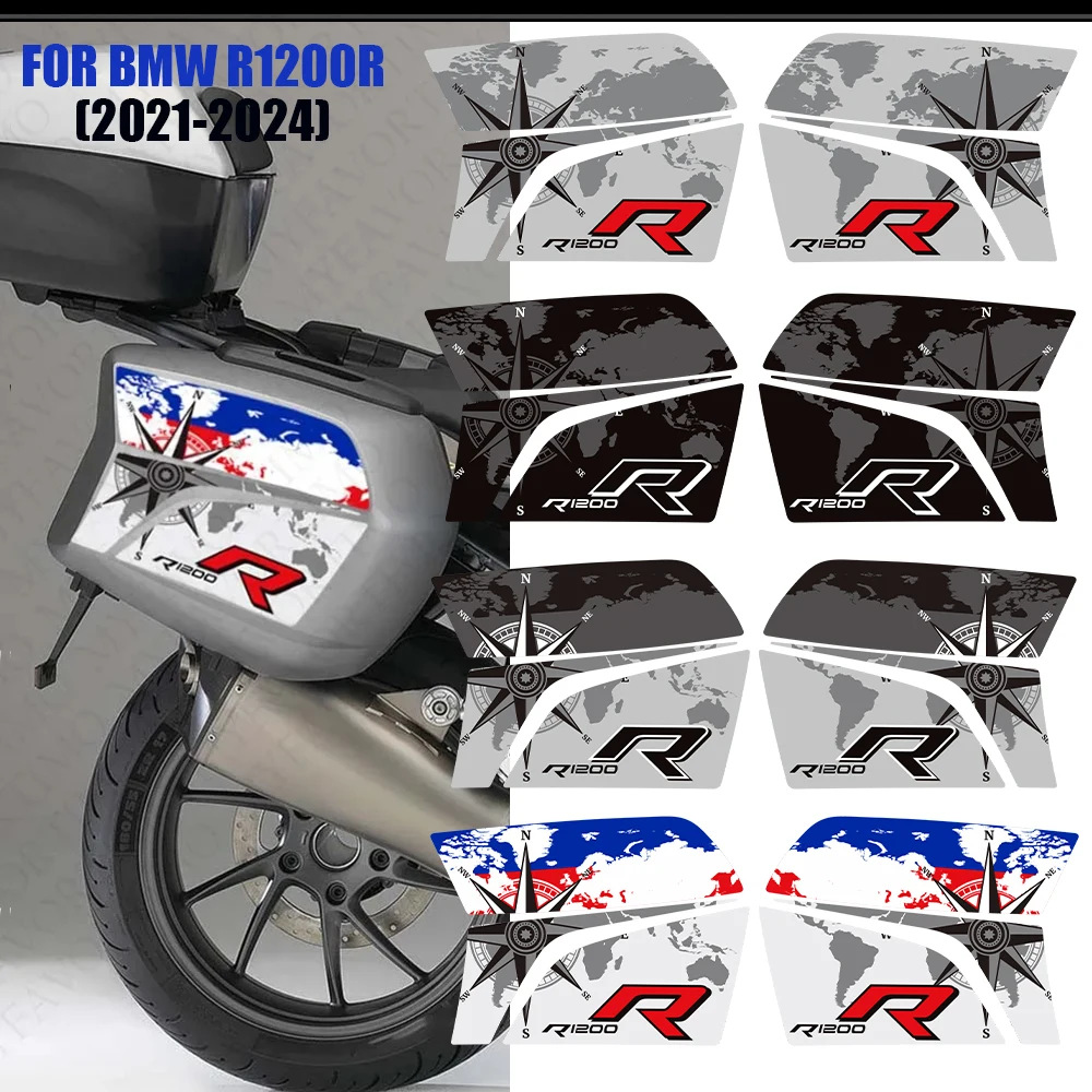 For BMW R1200R  R 1200 R1200 R Trunk Luggage Cases Stickers Decals Rear trunk Anti-scratch Motorcycle Decals Tank Pad Panniers