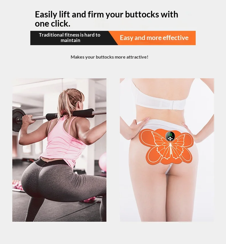 

EMS Hip Trainer Wireless - No Gel Butt Lift Sculptor with Auto-Adhesion Technology for Home Body Sculpting Sensitive Skin
