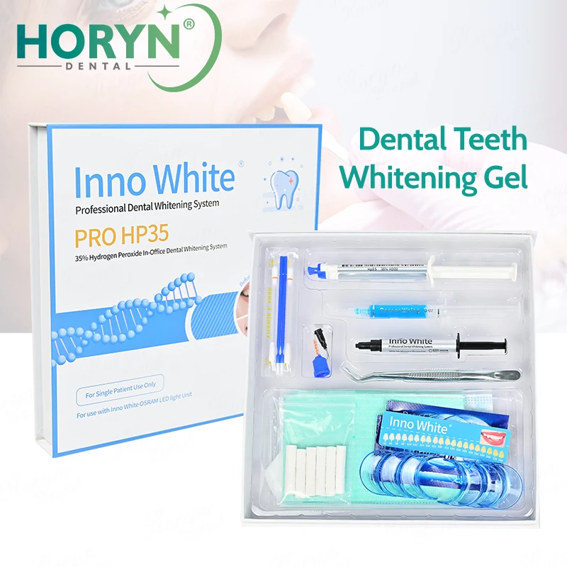 35% Professional Dental Double Tube Syringe Pen Teeth Whitening Kit Tooth Stains Bleaching Gel Set